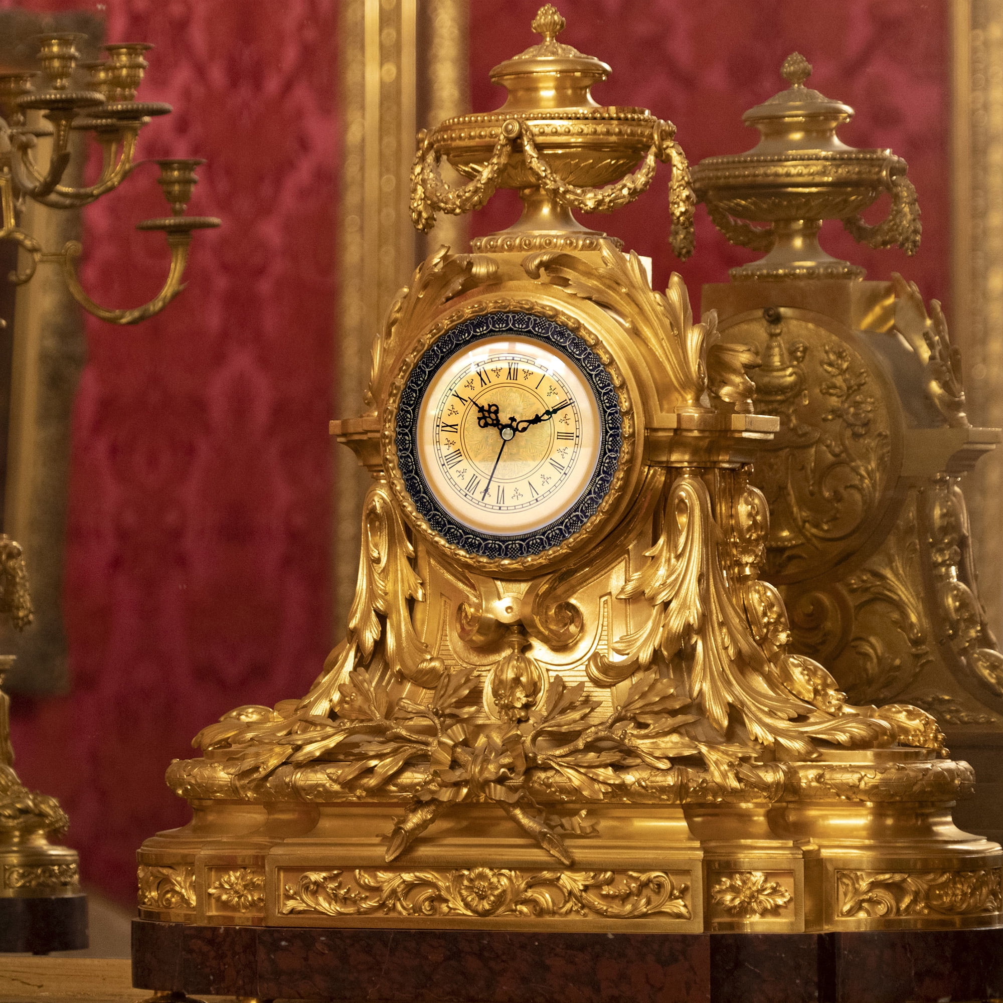 Clock Insert Gold Dial Style movement silenced for Home