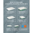 thumbnail image 2 of 30-Piece Ceramic Nonstick Baking Pans Set, Green Stackable Bakeware with Oven Safe Up to 550F, 2 of 8
