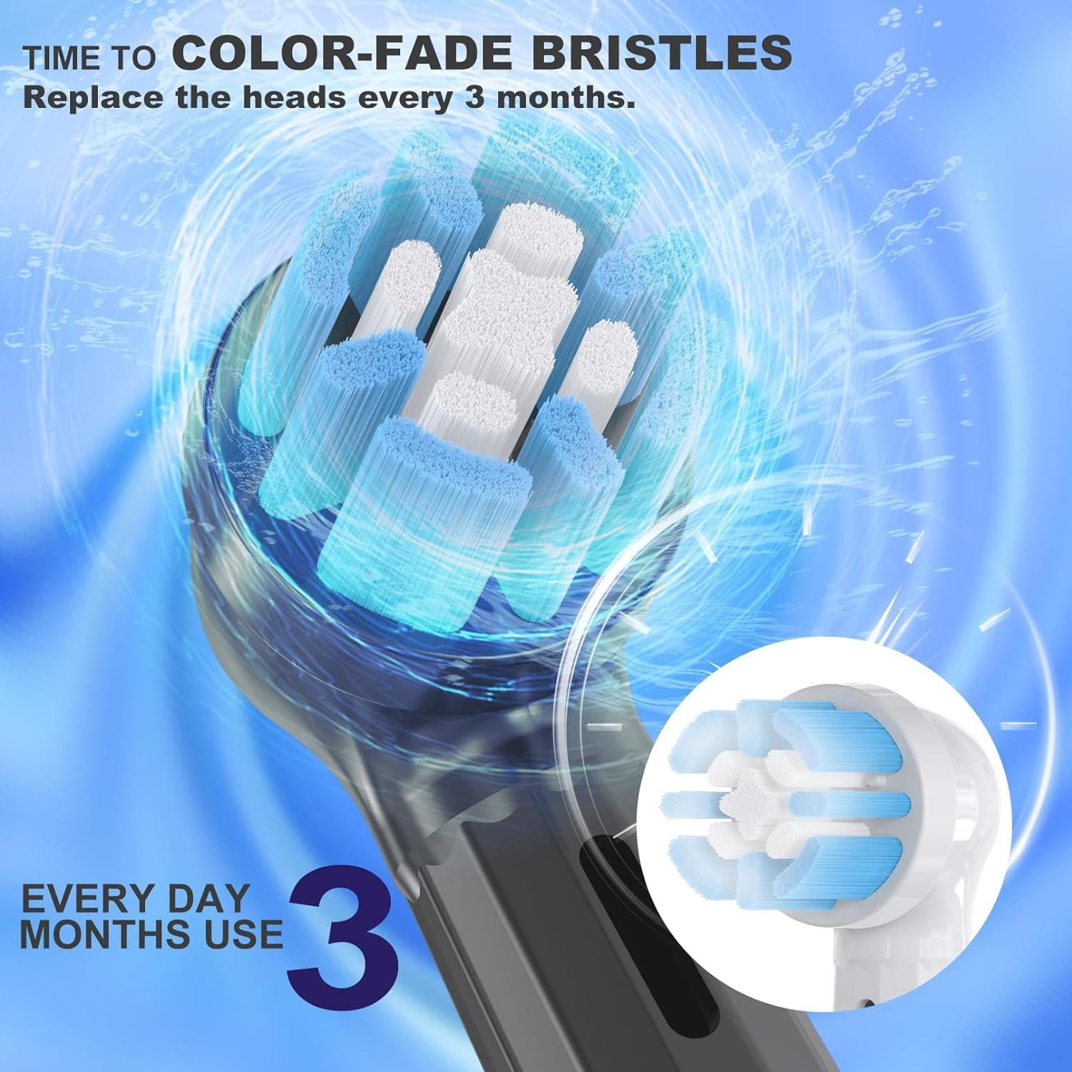 12PC Electric Toothbrush Heads Replacement for Oral-B iO Series , for Oral B iO 10 9 8 7 6 5 4 3 Series, Soft Bristles, Black