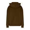 thumbnail image 6 of HOMBOM Brown Women Sweatshirt Plain Fashion Hooded Tops Long Sleeve Winter Fashion Loose Hoodie S, 6 of 7