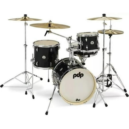 PDP New Yorker Bass Drums - Black Onyx Sparkle CR HW - 4 Piece