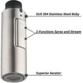 thumbnail image 3 of Replacement Kitchen Faucet Ends Hand Shower Universal G1 / 2 Removable Faucet Head Stainless Steel Sus304 Brushed, Pfs200-bs, 3 of 4