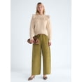 thumbnail image 2 of Free Assembly Women’s and Women's Plus Ruffle Yoke Sweater with Long Sleeves, Midweight, XS-4X, 2 of 5