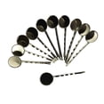 thumbnail image 1 of Bandeja de engaste de cabujón de pelo de latón acolchado de 18 mm para 10 manualidades de bricolaje Negro, 1 of 9