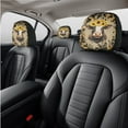 thumbnail image 6 of Renewold Hippie Flower Orange Pink Car Seat Cover 11 Pieces Full Set with Auto Steering Wheel Cover Car Coasters Shift Knob Handbrake Protector Auto Headrest Cover Auto Accessories Universal Fits, 6 of 7