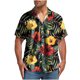 thumbnail image 1 of Blusa y camisa de manga corta con cuello vuelto para hombre, blusa informal de moda con botones y manga corta para hombre, 1 of 4