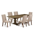 thumbnail image 2 of East West Furniture Table Top- Table Pedestal Parson Chairs, LAFL7-78-04, 2 of 6
