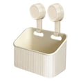 thumbnail image 4 of Suction Cup Shower Caddy,6.4X3.3X4.1inch Drill Free Hanging Bathroom Wall Storage Basket, Drain Design Toiletry Organizer Bin, Practical Bath Accessory Holder for Shower Kitchen, 4 of 7