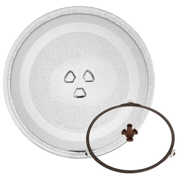 Vruelia Universal Microwave Glass Plate Turntable Plate, Round Cover Replacement 24.5cm