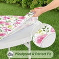 thumbnail image 5 of Pink Breast Cancer and Pioneer Flower Round Fitted Tablecloth with Elastic Edge,Dining Table Cover Waterproof,Outdoor Round Tablecloth for Camping,Dining,Indoor and Outdoor, 5 of 7