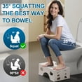 thumbnail image 3 of Superior Hub Foldable Squatting Potty for Travel, 7 Inch Toilet Stool Squat Adult, Lightweight Portable Poop Stool for Adults, Bathroom Stools with Anti-Slip Feet, White, Easy to Storage, 3 of 14