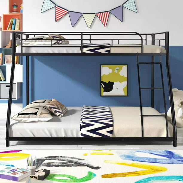 Kids Bunk Beds For Boys Girls Metal, Bunk Bed Ladder Guard Ikea