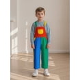 thumbnail image 5 of BemeyourBBs Kids Toddler Baby Boy Girl Denim Overalls Jumpsuit Contrast Color Sleeveless Square Neck Full Length Bib Overall Romper with Adjustable Shoulder Strap, 5 of 9