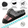 thumbnail image 4 of CHICVOMEY House Slippers for Women & Men Checkered Plaid Memory Foam Slippers with Fuzzy Faux Fur Non-Slip Cozy House Slippers, 4 of 6
