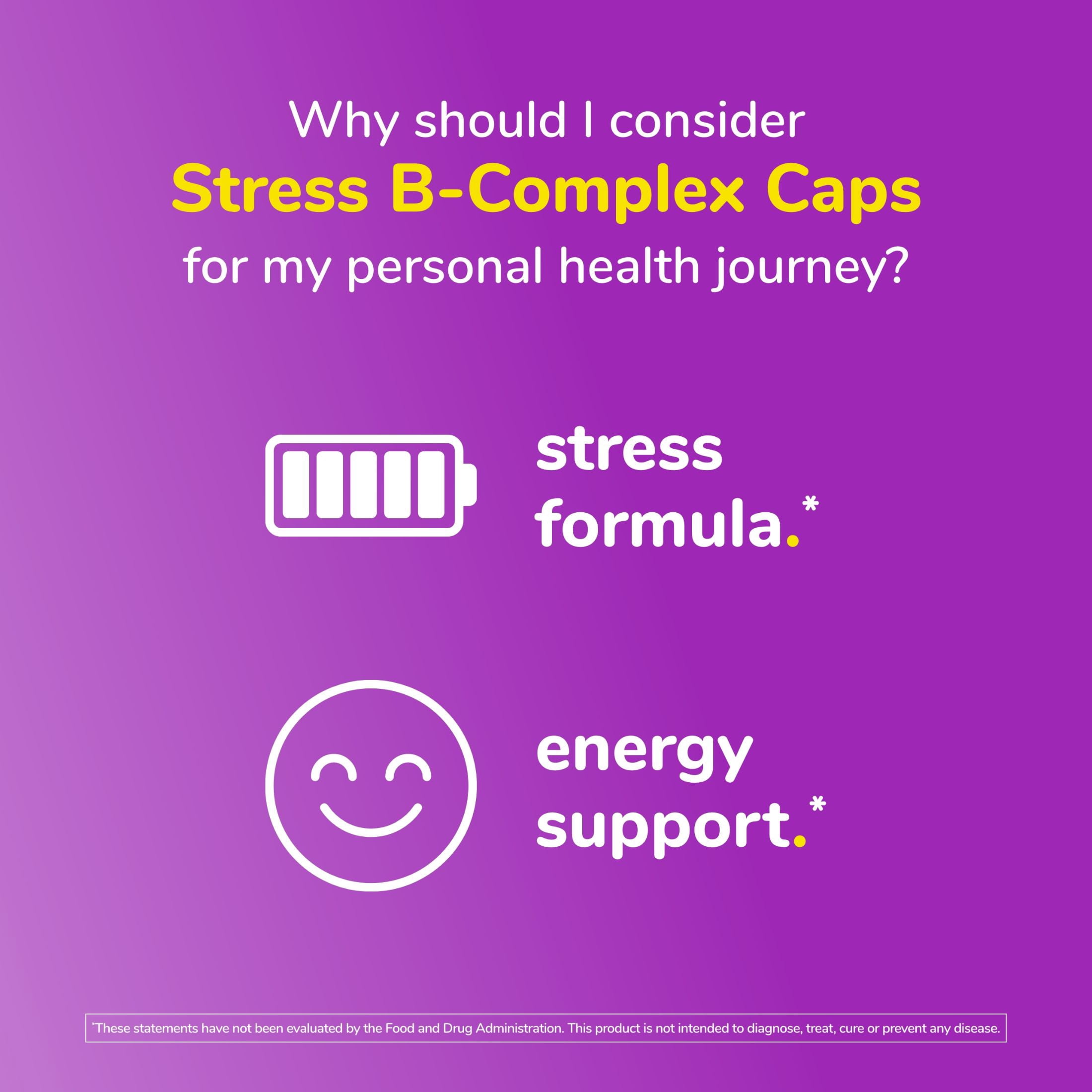 Twinlab Stress B-Complex Caps - High Potency Vitamin B Complex Capsules with Vitamin C 1000mg - Long-Lasting Energy for Immune Support, Stress Relief and Nerve Support, 250 capsules, 1-pack