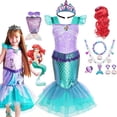 thumbnail image 2 of Disfraz de La Sirenita para niña, disfraz de Ariel, vestido de princesa, disfraz de fiesta de cumpleaños para niño pequeño, novedad de 2023, 2 of 4