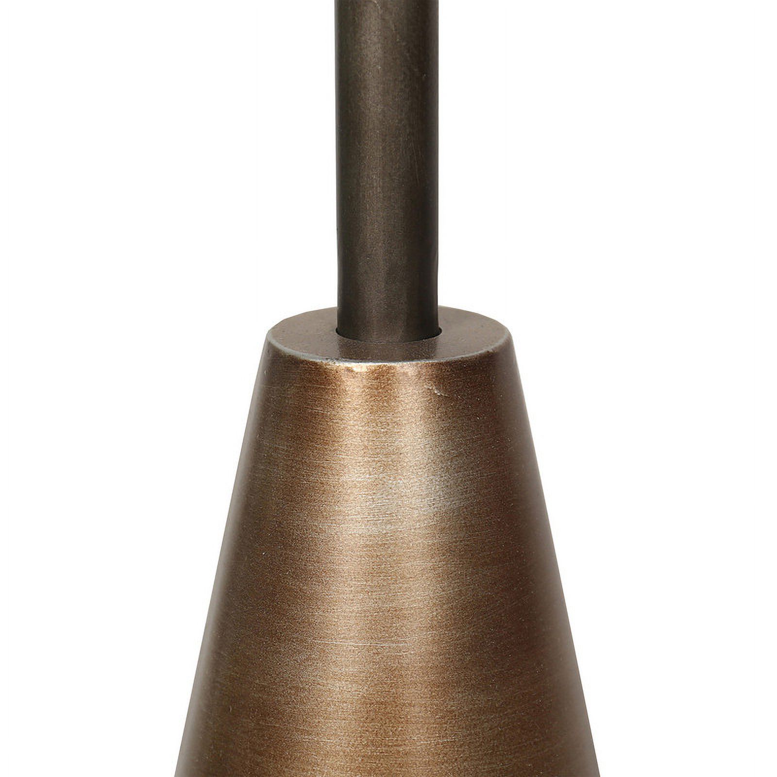 Nyla Round Bronze Pedestal End Table
