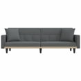 thumbnail image 2 of vidaXL Sofa Bed with Cushions Dark Grey Fabric, 2 of 5
