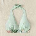 thumbnail image 3 of Swimsuit, Print Pattern Bikini Halter Neck  for Pool White,Black,Light Green,OD Green,Dark Green, 3 of 6