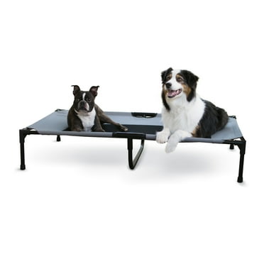 K&H Pet Products Original Pet Cot Elevated Dog Bed Gray/Black Mesh X-Large 50 X 32 X 9 Inches