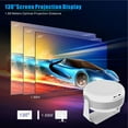 thumbnail image 2 of Projector,AILKIN Portable Mini Smart Projector 4K Outdoor Movie Home Theater,Remote Control Focus 5G 1280P with 130" Projector with Wifi and Bluetooth Compatible iOS/Android 12.0, 2 of 10