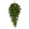 Vickerman 36" Cashmere Artificial Christmas Teardrop, Warm White Battery Operated LED Lights