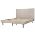 thumbnail image 3 of Solid and Stable Modern Concise Style Solid Wood Grain Platform Bed Frame, Queen (Stone Gray), 3 of 7