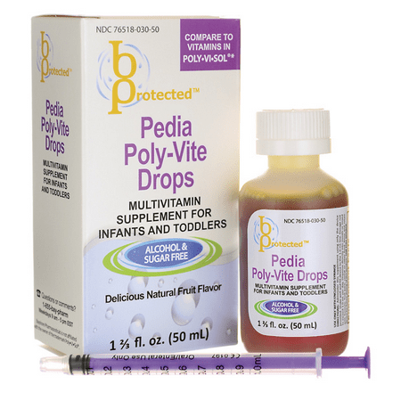 Allergy Multivitamin - B Protected Pedia Poly-Vite Drops 1 2/3 fl oz Liquid