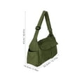 thumbnail image 2 of MLINS Aesthetic Cute Messenger Bag For School Vintage Green Canvas Crossbody Canvas Tote Bag With Pockets For Women Shoulder Laptop Bag, 2 of 8