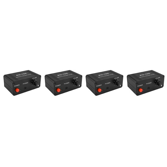 4X AU-10X NE5532 Audio Signal Preamplifier Headphone Pre AMP Board Gain 20Db 3.5MM Volume Control Tone DC 12V