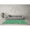 thumbnail image 3 of Ahgly Company Machine Washable Indoor Rectangle Southwestern Turquoise Blue Country Area Rugs, 2' x 4', 3 of 4