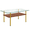 Clear & Gold | Coffee Table, variant on GZXS 3 Piece Living Room Table Set, Glass Coffee Table and 2 End Tables, Accent Table with Shelf and Metal Legs for Home Office, Clear & White