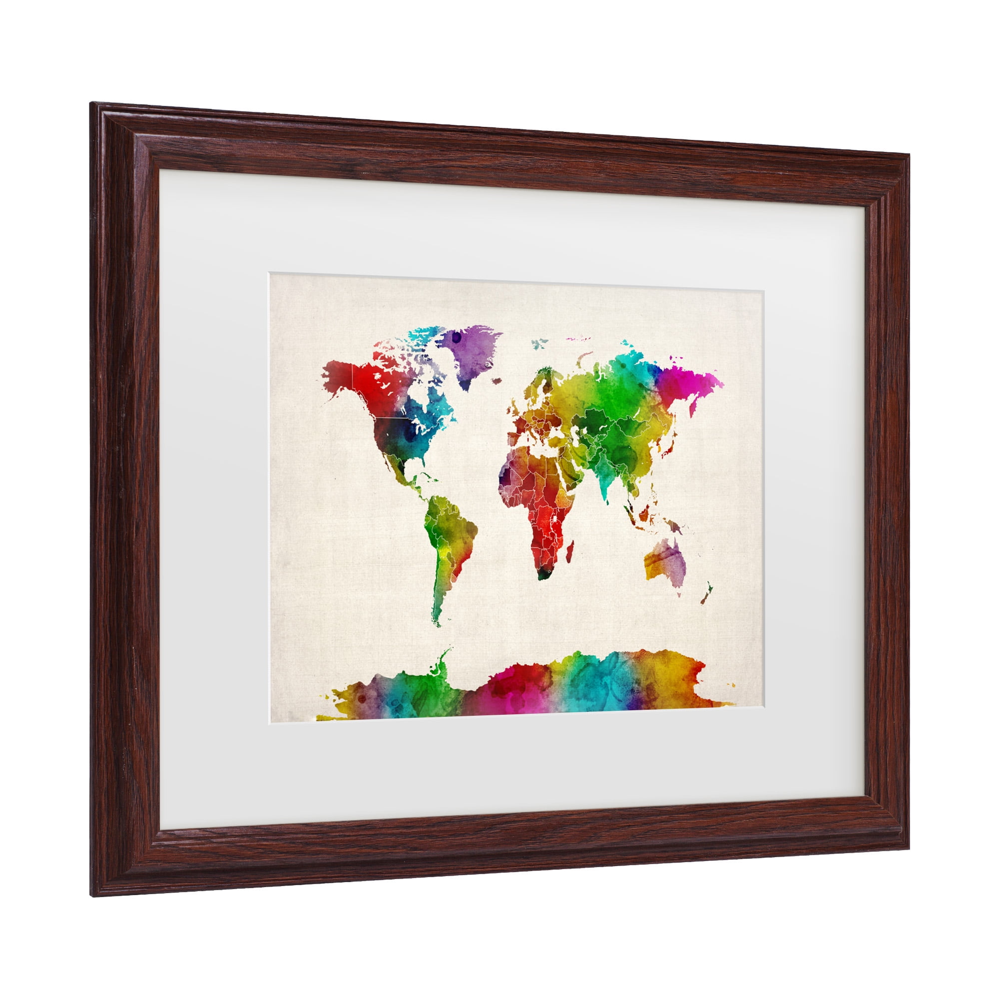 Trademark Fine Art 'Watercolor World Map II' Canvas Art by Michael Tompsett