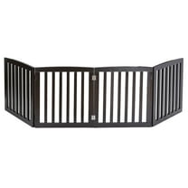 XiHuaZhaoChen Freestanding Indoor Retractable Dog Gate Pet Gate for Stairs, Hallways or Doorways Indoor Foldable Puppy Dog Fence Wooden Safety Fence