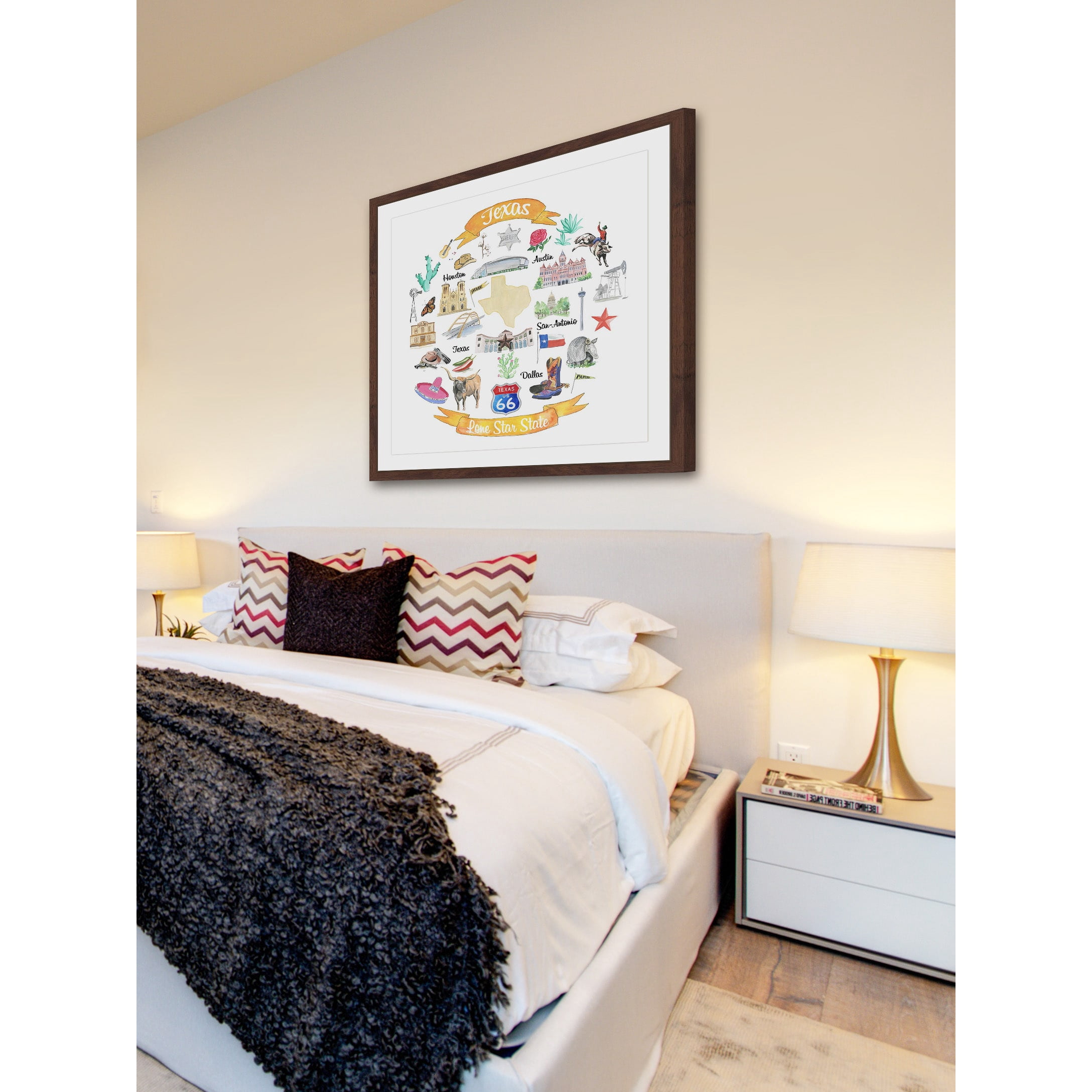 "Texas Has It All" Framed Painting Print