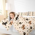 thumbnail image 5 of Manfei Kawaii Dachshund Full Size Bedding Sets, Cartoon Animal Lover Full Size Bed in a Bag, Cream Brown, Reversible, 7pcs, 5 of 6