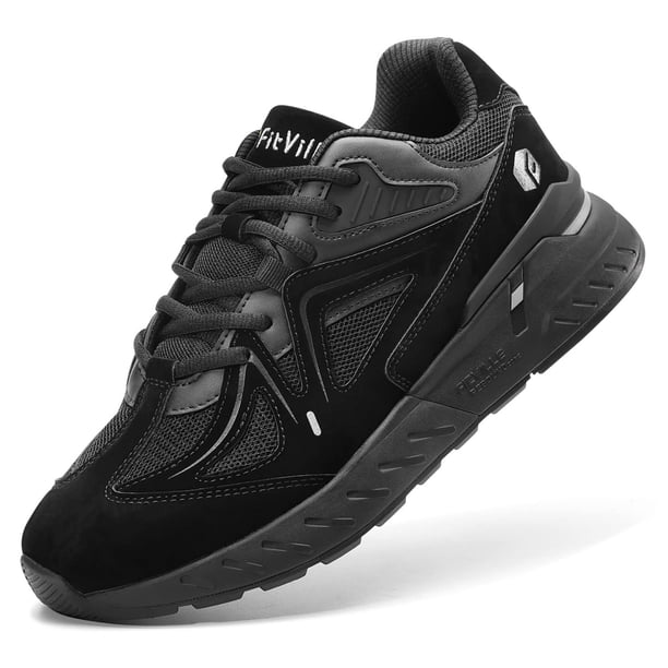 Fitville Zapatos Para Caminar Para Hombre, Zapatos Anchos Para Pies Planos, Zapatos De Recuperación Antideslizantes Para Fascitis Plantar, Alivio Del Dolor En El Talón, Núcleo De Rebote (10 De Ancho,