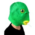 thumbnail image 4 of Tocado de pez de animal verde Cubierta de cabeza de pez verde Divertido tocado de animal feo Fiesta Máscara de cabeza de pez realista para fiesta de disfraces, accesorios de cosplay, mascari, 4 of 4