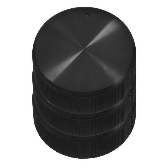 Masteelf 3pcs Potentiometer Knob Cover Cap Shaft Rotary Knob Volume Control Knob For Controller Mixer Console Black