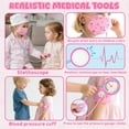 thumbnail image 3 of Doctor Costume for Kids Doctor Coat, Doctor Dress Up and Play Set 8 PCS with Real Stethoscope, Lab Coat Career Day Costume Kit for Toddlers Boys Girls 3-4 year old/ 110cm - Pink, 3 of 9