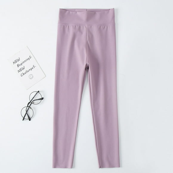 PMVFHDE Girls Pants Girls Athletic Leggings Kids Dance Running Yoga Pants Workout Dance Tights Girl Clothes Purple,140