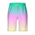 thumbnail image 4 of Iyufng Mens Shorts Men's Shorts Drawstring,Men Casual Fashion Gradation Print Shorts with Pockets Elastic Waist Beach Pants, 4 of 4