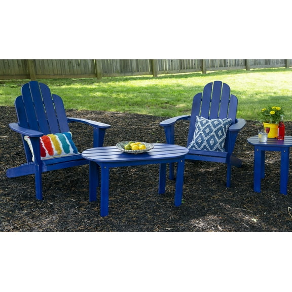 Linon Adirondack Outdoor Oval Coffee Table, Blue