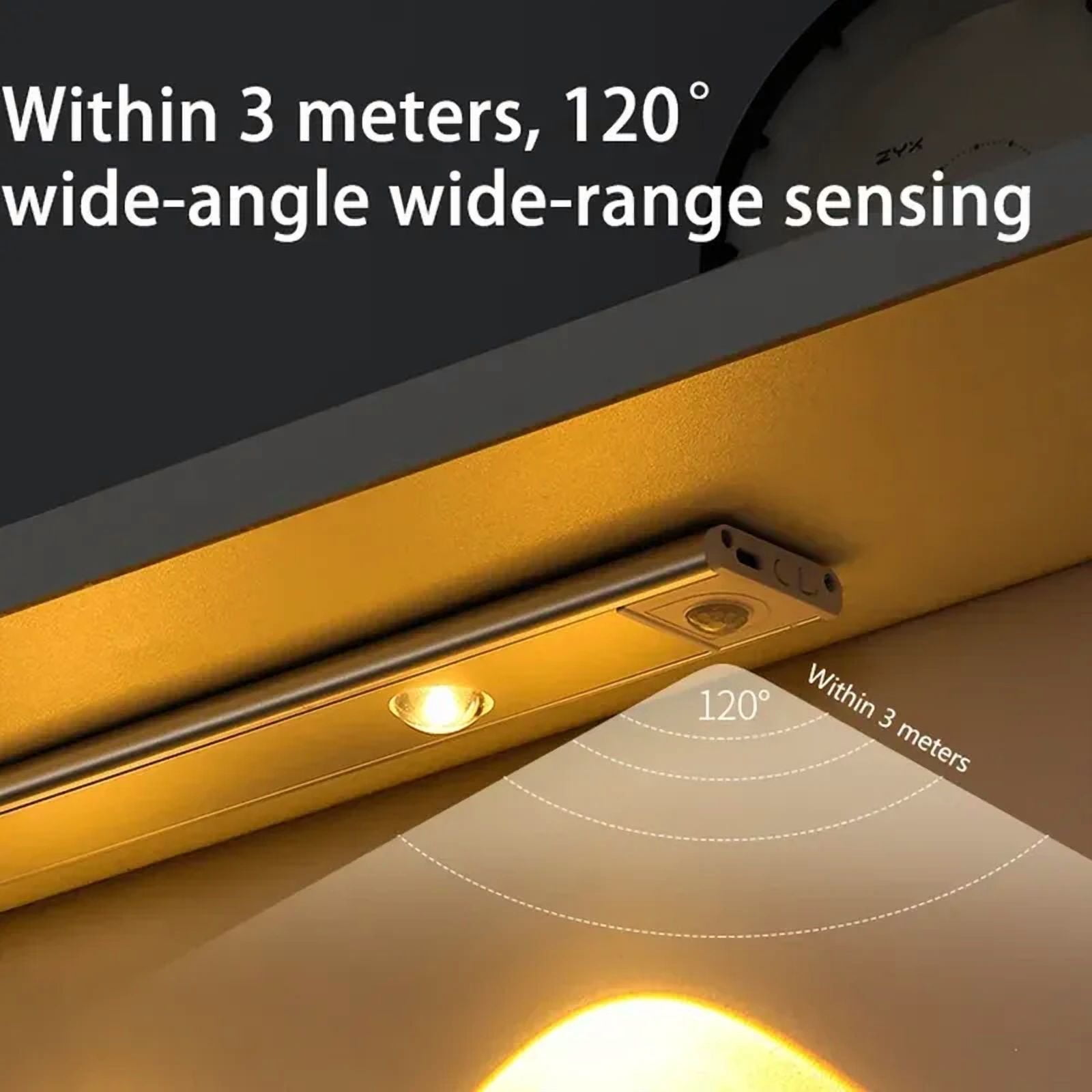 LED Cabinet Night Light Motion Sensor Wireless Ultra Thin Under Cabinet Lamp For Kitchen Bedroom Wardrobe Indoor Lighting