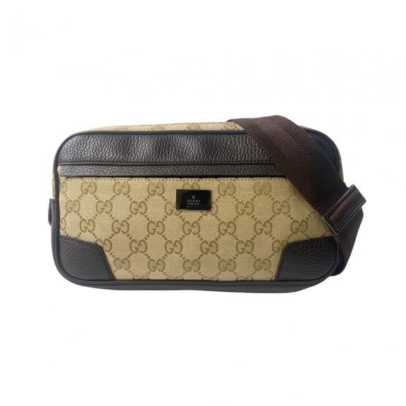 Pre-Owned Gucci Men's Body Bag/Waist Pouch in GG Canvas (Good)