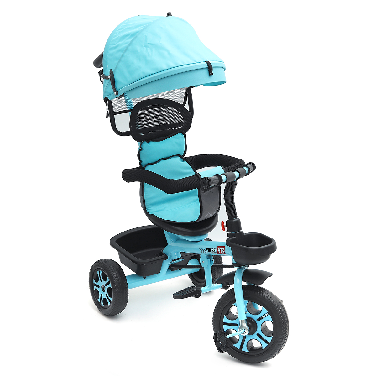 Baby Tricycle with Deluxe Canopy,4 in 1 Stroller Tricycle ...