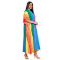 thumbnail image 3 of Oussum Multicolore Arc-en-Ciel Grande Taille Polyester Longues Robes Caftan pour Femmes, 3 of 7