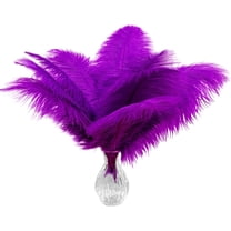 20 pcs Natural Purple Ostrich Feathers 12-14 inch(30-35 cm) Bulk for Wedding Party Centerpieces, and DIY Clothes Decoration, Gatsby Decorations