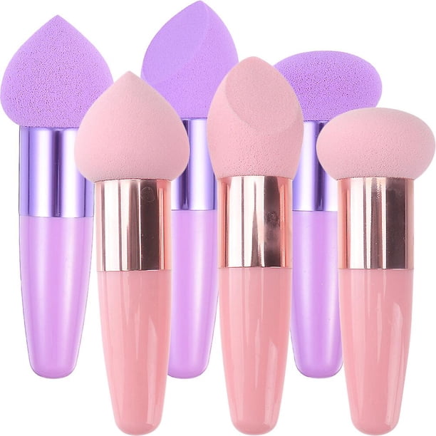 6pcs Powder Puff Mushroom Makeup Sponge Brushes Foundation Blending Brushes