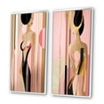 thumbnail image 3 of Designart "Elegant Art Nouveau Portrait I" Modern Geometric Framed Wall Art Set Of 2 - Modern Pink Gallery Wall Frame Set For Home Decor, 3 of 6